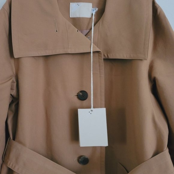 The Author High Neck Long Trench Coat - Picture 5 of 7